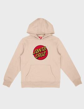 Sudadera Santa Cruz Youth Hood Classic Dot Oat