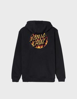 Sudadera SantaCruzxThrasher Women Flame Dot Hood Blk