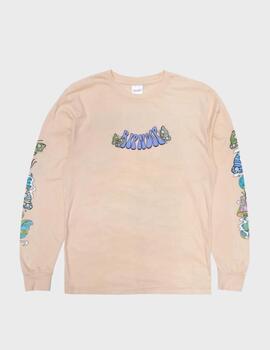 Camiseta Ripndip L/S Think Factory Beige