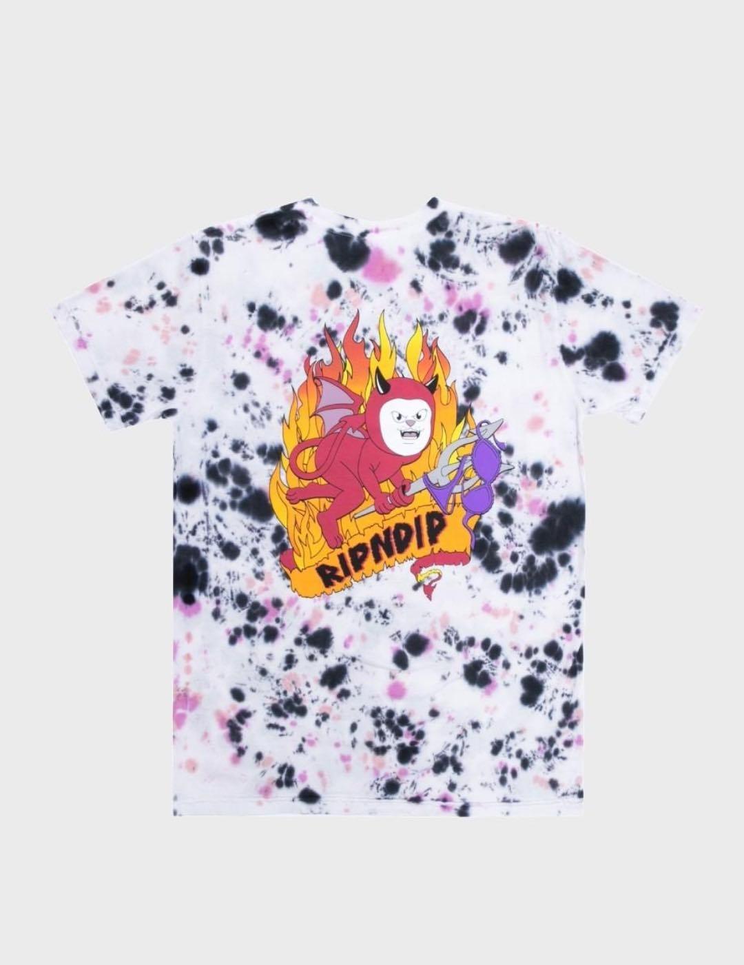 Camiseta Ripndip Fireworld BlackPinkAcidWash