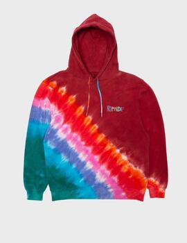 Sudadera Ripndip Prisma Embroidered Red Tie Dye