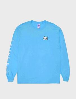 Camiseta Ripndip L/S Lord Nermal Pocket Blue