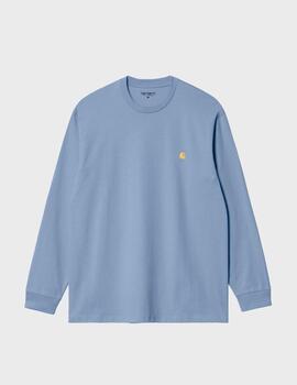 Camiseta Carhartt WIP L/S Chase CharmBlue