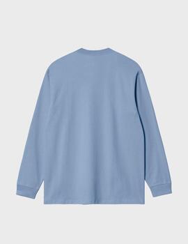 Camiseta Carhartt WIP L/S Chase CharmBlue