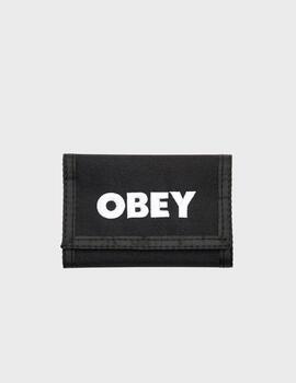 Cartera Obey Bold Logo Trifold Black