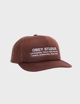 Gorra Obey Studios Trucker Brown