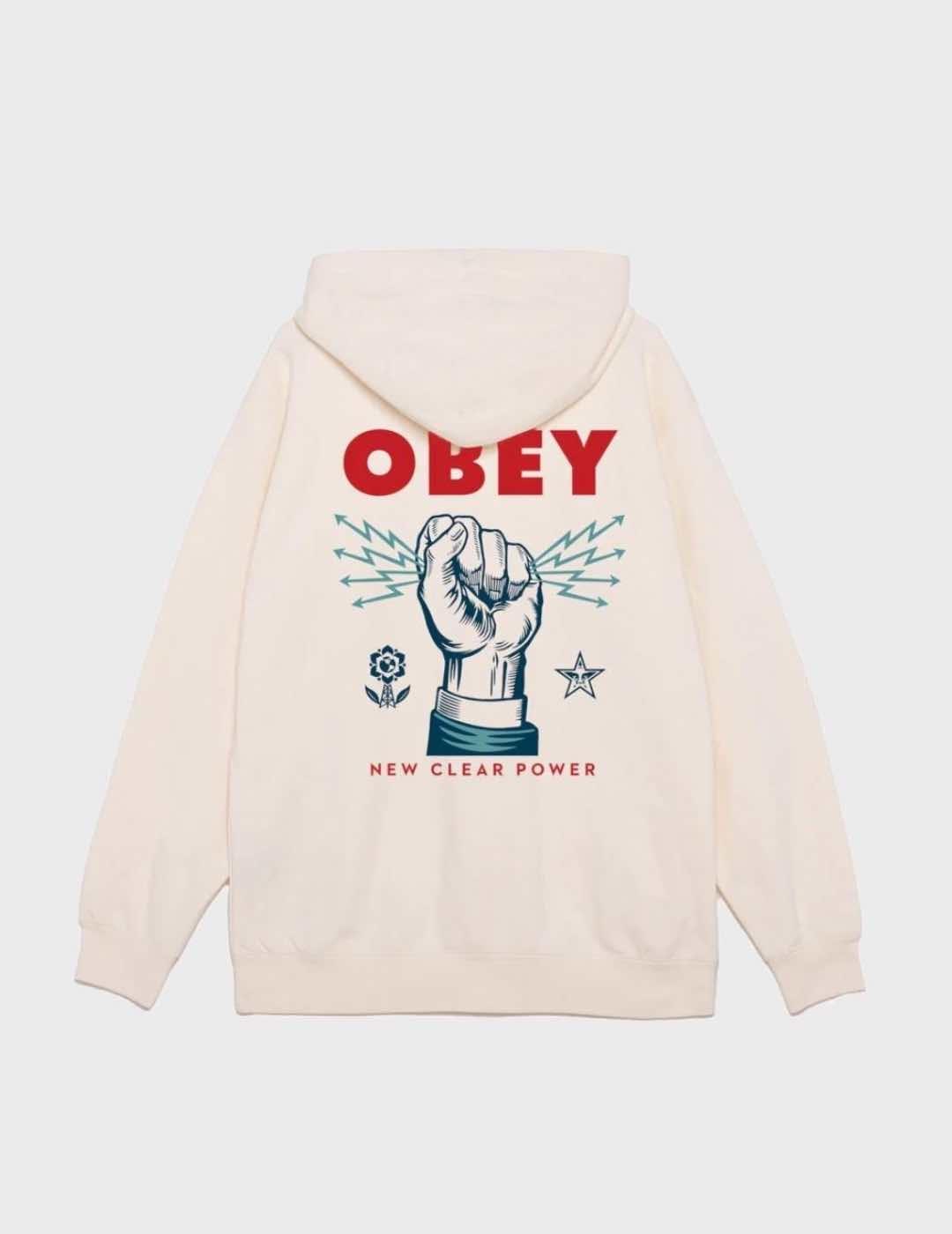 Sudadera Obey New Clear Power Unbleached