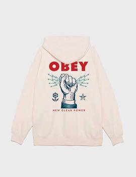 Sudadera Obey New Clear Power Unbleached