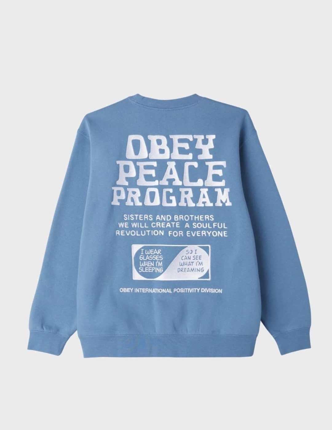 Sudadera Obey Peace Program Crew CoronetBlue