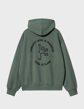 Sudadera Carhartt WIP Hooded Stamp Sweat DckGrn/Bl