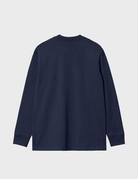 Camiseta Carhartt WIP L/S American Script Airfrcbl