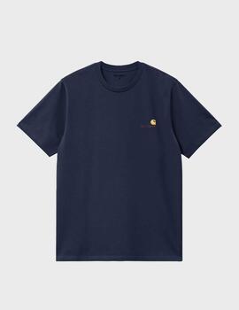 Camiseta Carhartt WIP S/S American Script Airfrcbl