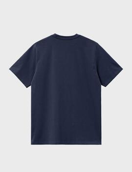 Camiseta Carhartt WIP S/S American Script Airfrcbl