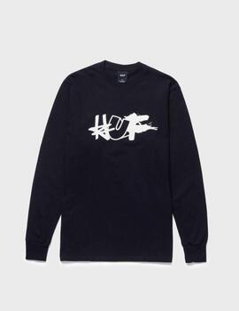 Camiseta HUF Haze Remix L/S Black