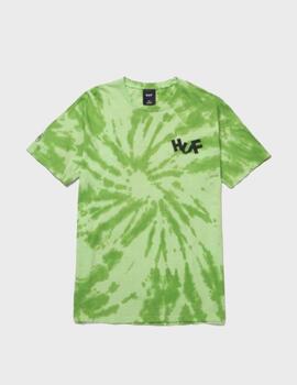 Camiseta HUF Haze Brush Tie Dye S/S Lime