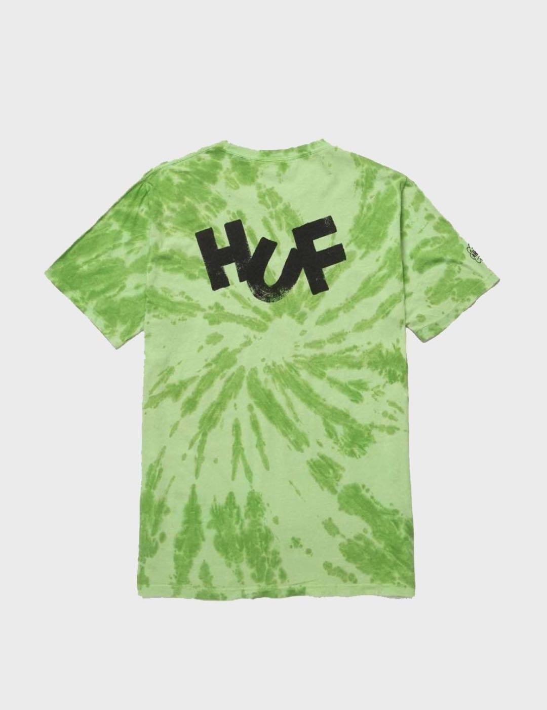 Camiseta HUF Haze Brush Tie Dye S/S Lime