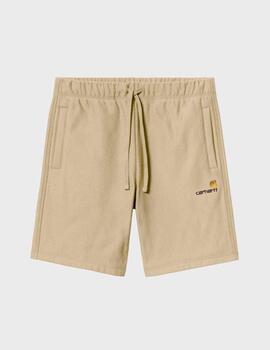 Pantalón Carhartt WIP American Script Sweat Short Rattan