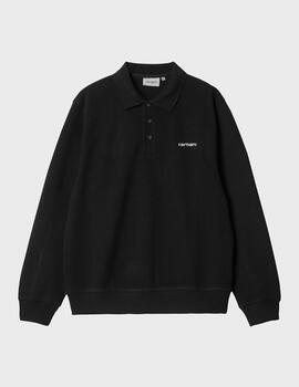 Polo Carhartt Wip L/S Vance Rugby Shirt Black/Whit