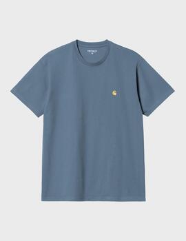 Camiseta Carhartt WIP S/S Chase Positano/Gold