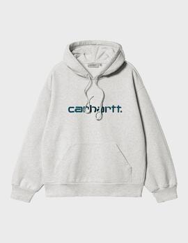 Sudadera Carhartt WIP Hooded AshHeather/DuckBlue