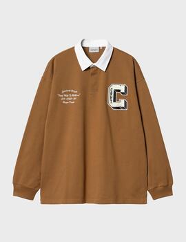 Polo Carhartt WIP L/S Brown Ducks Rugby