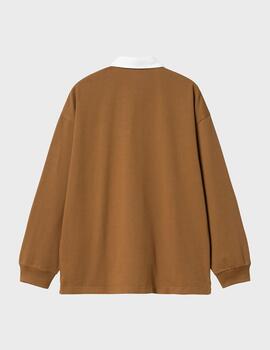 Polo Carhartt WIP L/S Brown Ducks Rugby