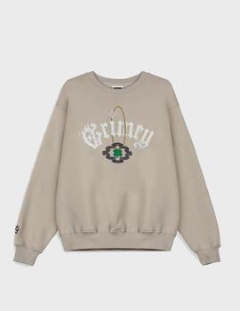 Sudadera Grimey Saoirse Vintage Crewneck Grey