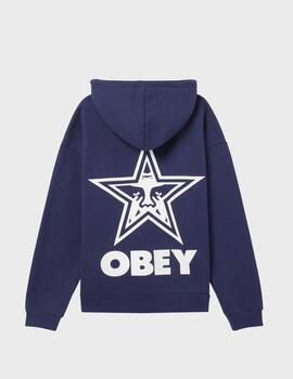 Sudadera Obey Bold Star Extra Heavy Academy Navy