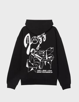 Sudadera Obey Jazz Head Extra Heavy Hood Black