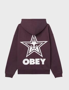 Sudadera Obey Bold Star Extra Heavy Plum Perfect