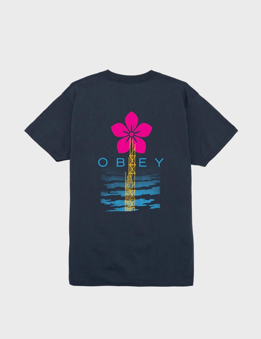 Camiseta Obey Elevated Power Navy