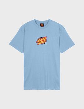 Camiseta Santa Cruz Oval Check Flame Front CrsBlue