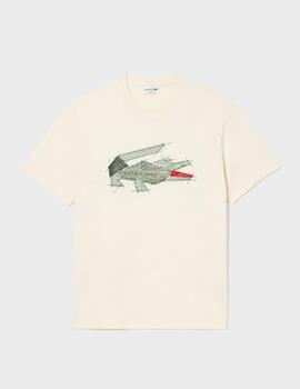 Camiseta Lacoste TH3603-00 Blanco Roto