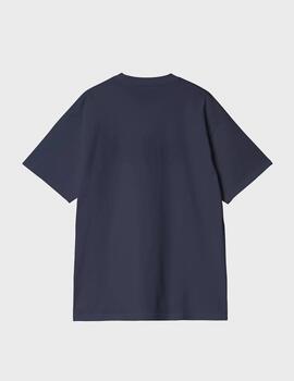 Camiseta Carhartt WIP S/S Label Script Blue