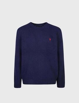 Jersey Polo Ralph Lauren M Classics Alpaca Blend Blue