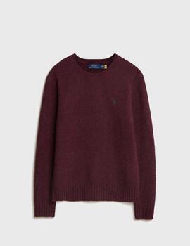 Jersey Polo Ralph Lauren Crew Neck Wine