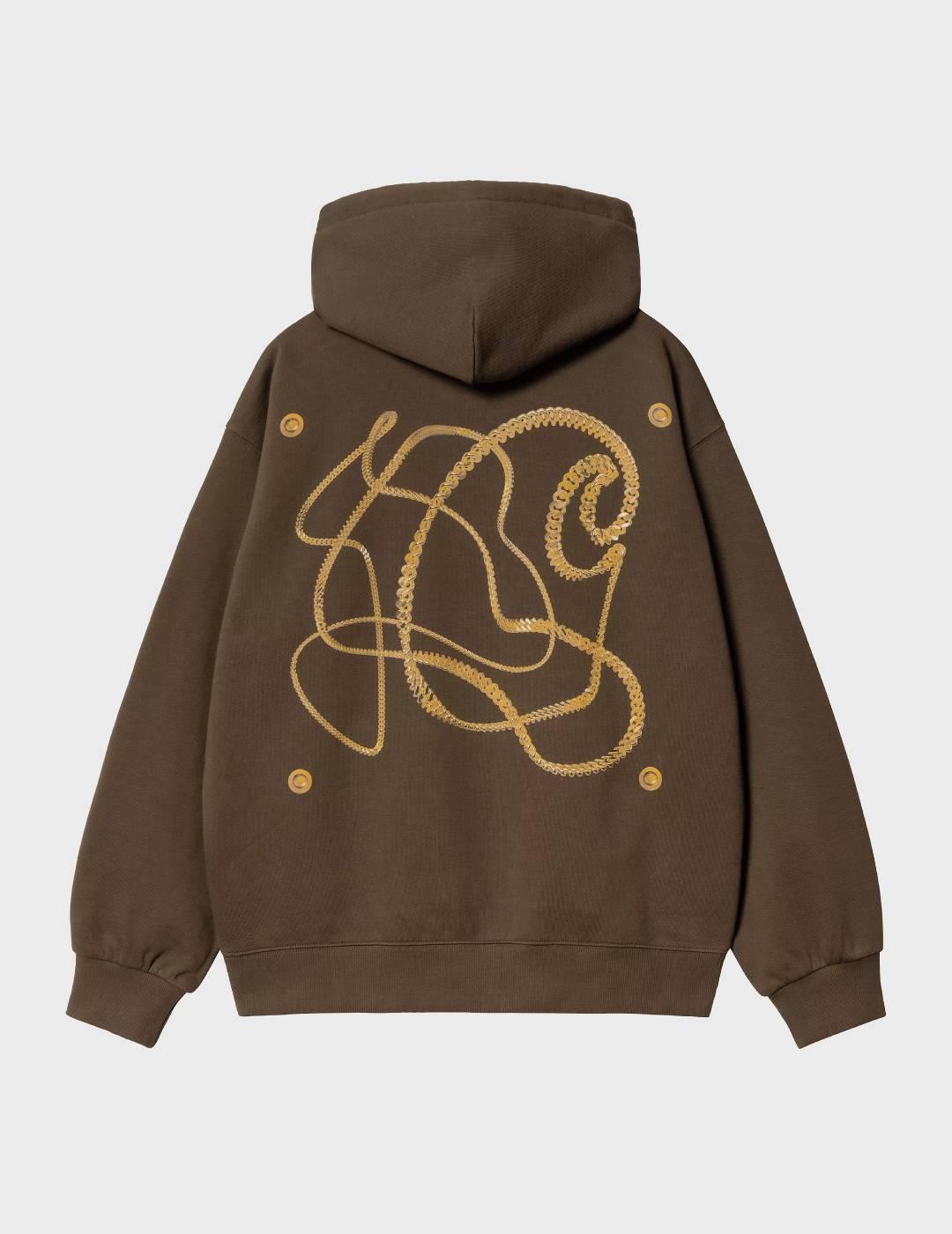 Sudadera Carhartt WIP Hooded Charm Link Liberica/Gold