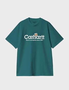 Camiseta Carhartt WIP S/S Label Script Malachite