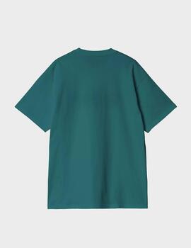 Camiseta Carhartt WIP S/S Label Script Malachite