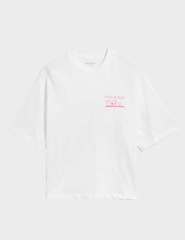 Camiseta Carhartt WIP S/S Kainoho White/Charm Pink