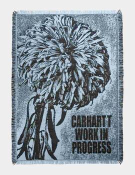 Manta Carhartt WIP Chrysanthemum Woven Blanket MistySky/ Blk