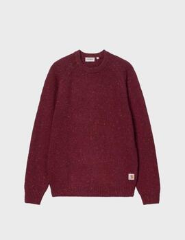 Jersey Carhartt WIP Anglistic Sweater Speckled Malbec