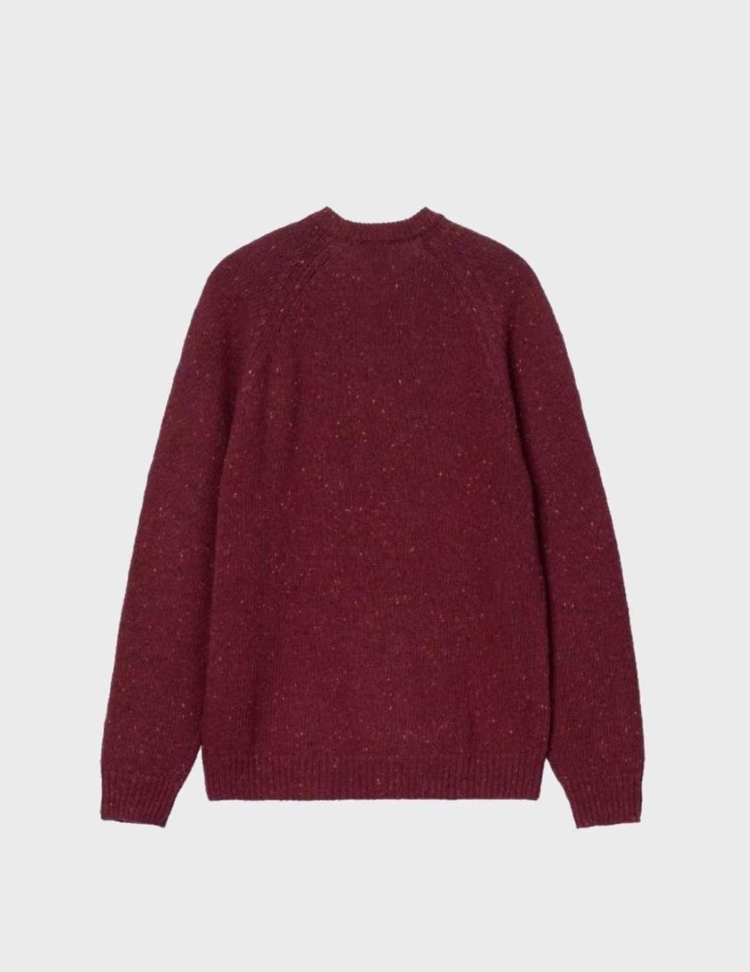 Jersey Carhartt WIP Anglistic Sweater Speckled Malbec