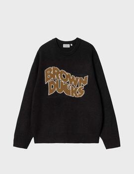 Jersey Carhartt WIP Brown Ducks Sweater Black