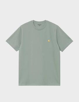 Camiseta Carhartt WIP S/s Chase Frosted Green