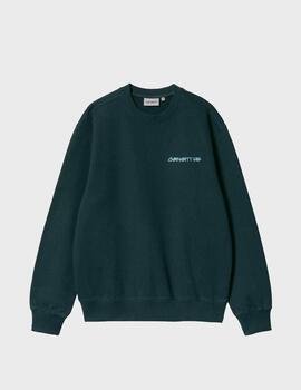 Sudadera Carhartt WIP Geatest Flicks Deep Lagoon