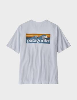 Camiseta Patagonia Ms Boardshort Logo Pocket White