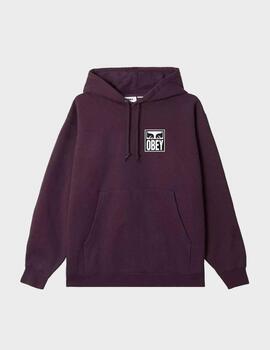 Sudadera Obey Eyes Icon Hood Plum Perfect