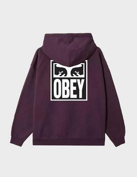 Sudadera Obey Eyes Icon Hood Plum Perfect