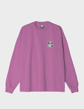 Camiseta Obey L/S Eyes Icon 2 Plum Perfect